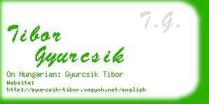 tibor gyurcsik business card